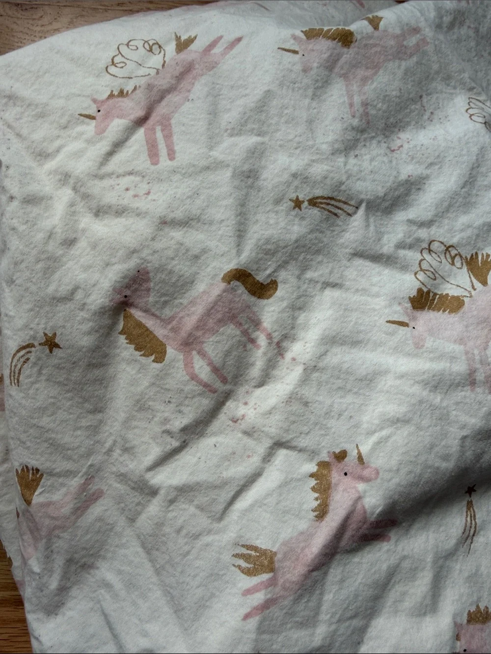 Pottery Barn Kids Magical Unicorn 100% organic cotton crib sheet 27.5